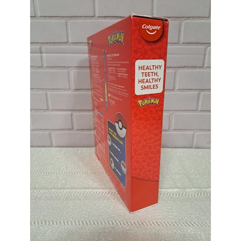 Colgate Pokemon‎ Brushtastic Gift Pack Toothbrush and Toothpaste Set Kids Red
